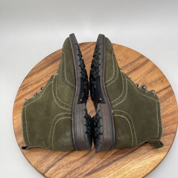 Florsheim Imperial Boots Mens Size 10 D Olive Green Suede Leather Wingtip Casual main image 5